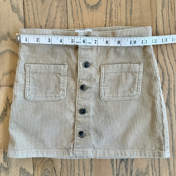 The Children’s Place Girls Tan Corduroy Button-Front Skirt with Pockets Size 6 - Picture 5 of 10